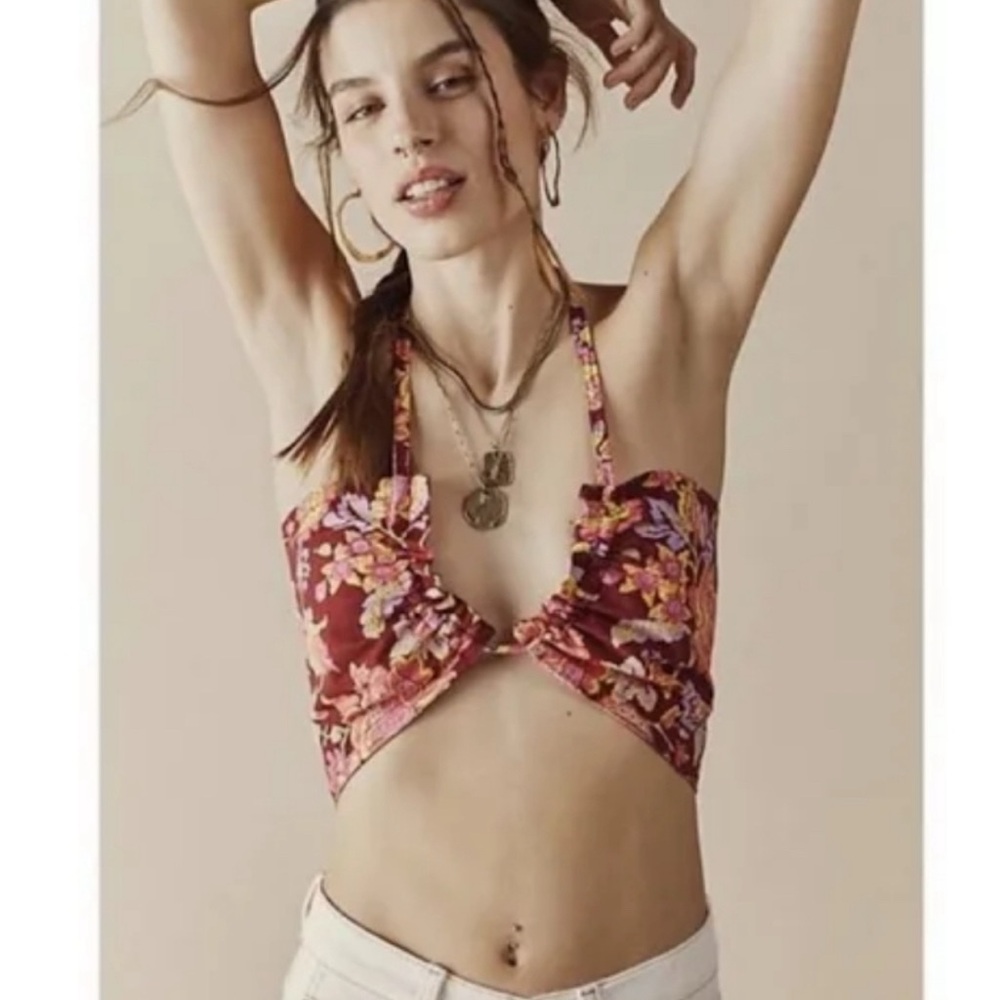 Free People Summer of Love Convertible Halter Top